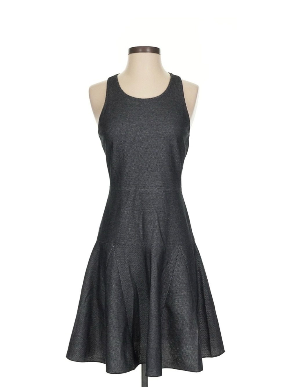 rag & bone Charcoal Effect Knit Sleeveless Fit and Flare Midi Dress